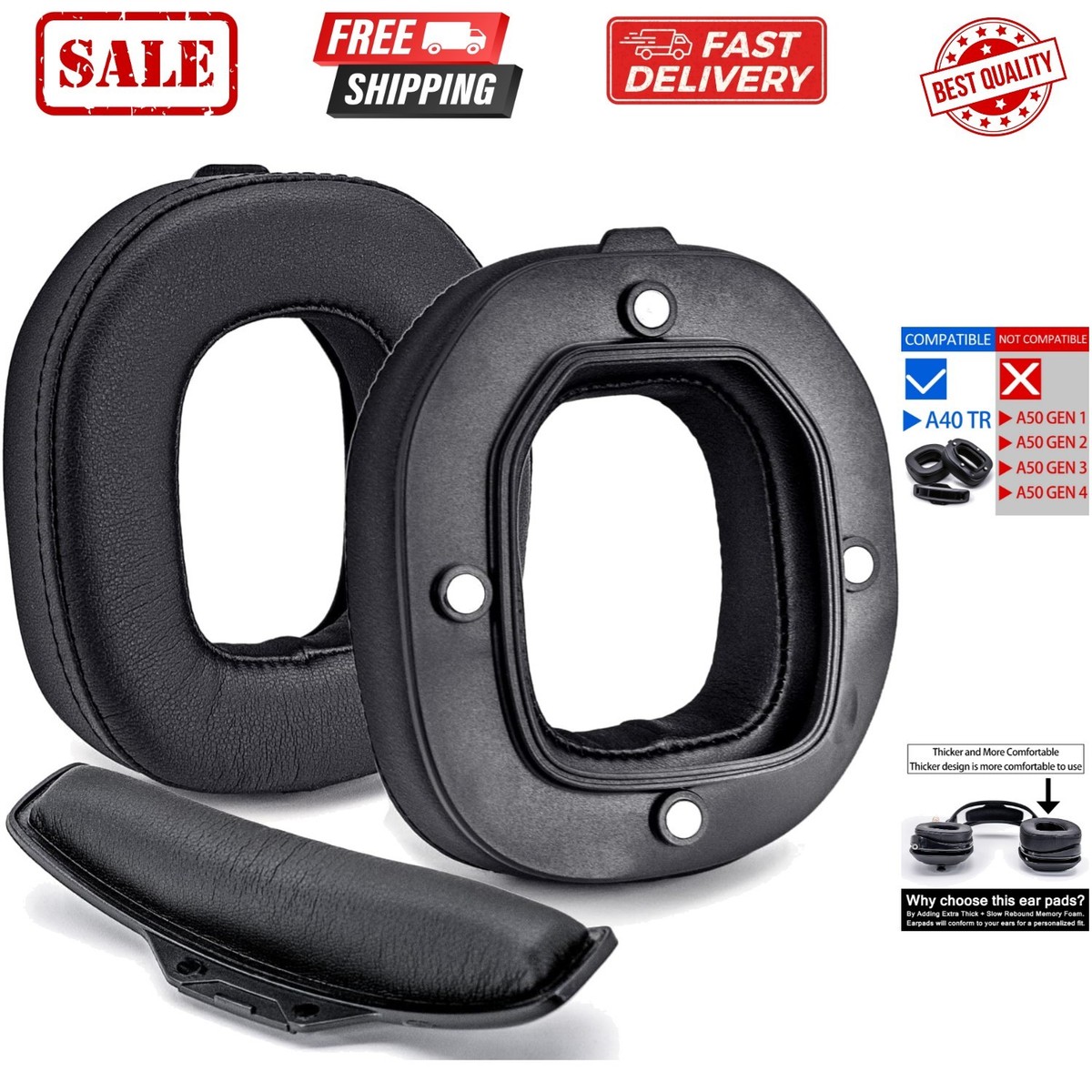 Astro A40 TR Replacement Cushions for Astro A40TR A40 TR Gaming