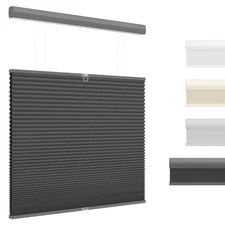 top Down Bottom up Cellular Shades Cordless Blackout Energy Saving Honeycomb ...