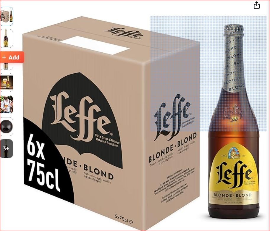 Leffe Blonde Birra Belgica 75cl x 6 Bottiglie – Confezione Originale – Alc. 6,6%
