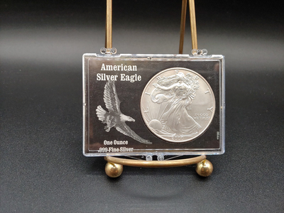 #ad #ad 2000 American Silver Eagle 1 Troy Oz .999 Fine Silver BU Includes Case $84.95