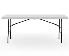 Staples 6' x 30" Heavy Duty Plastic Folding Table