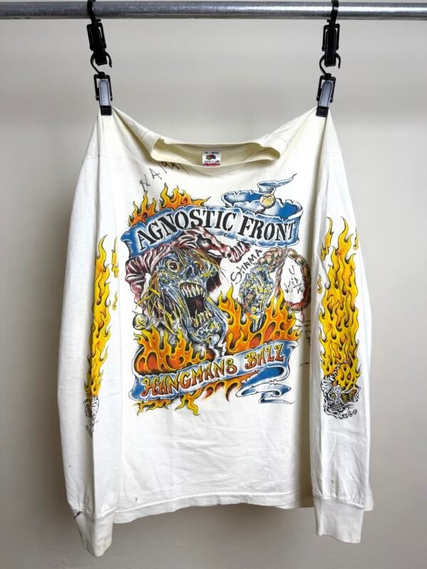 1992 Agnostic Front “Hangman’s Ball” Vintage Long Sleeves Shirt Reprint