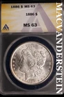 1886 Morgan Dollar - ANACS MS 63 - Scarce  No Reserve  #SLK644