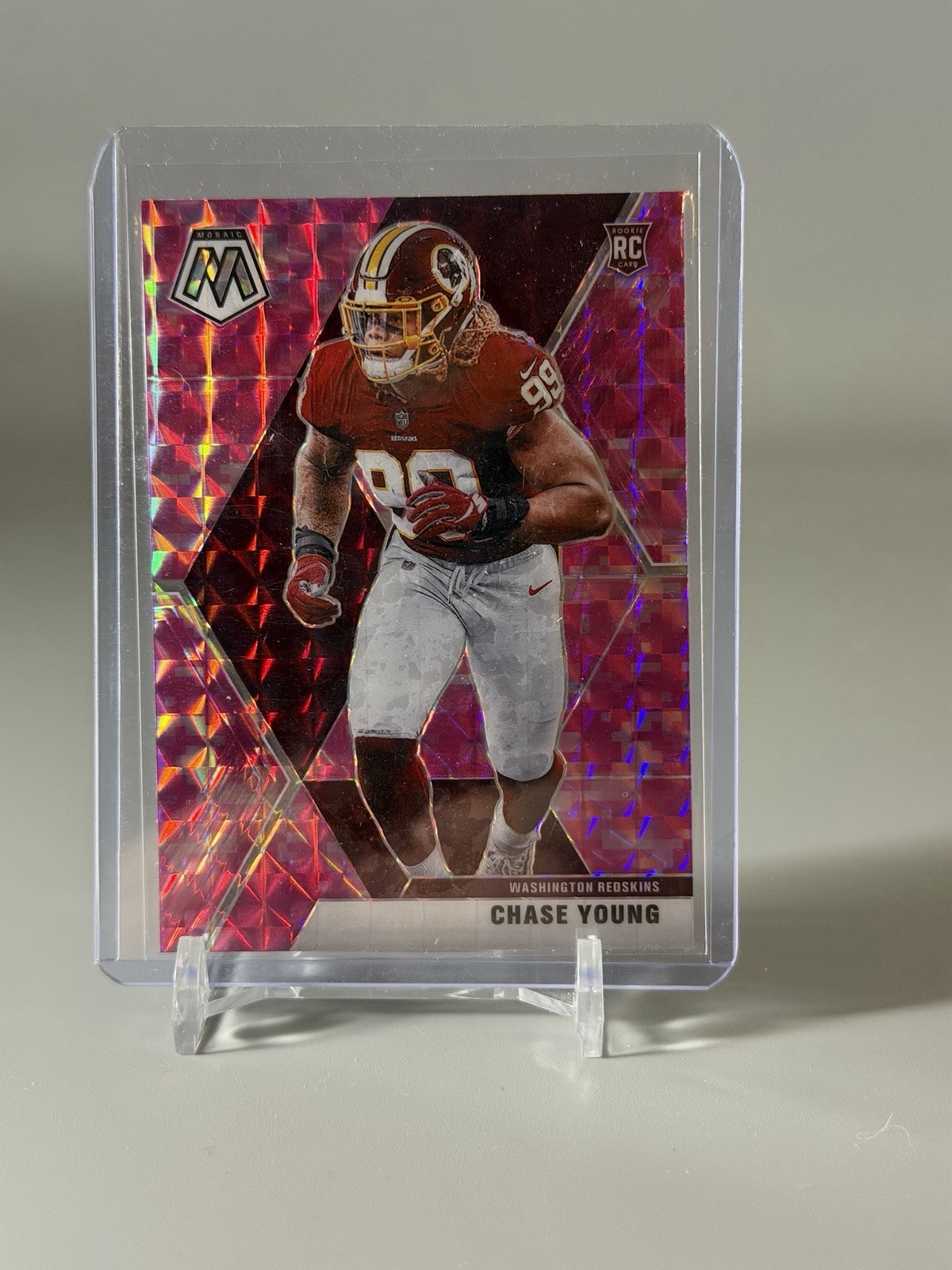 2020 Panini Mosaic - Rookies Chase Young #202 Camo Pink Mosaic Prizm (RC)