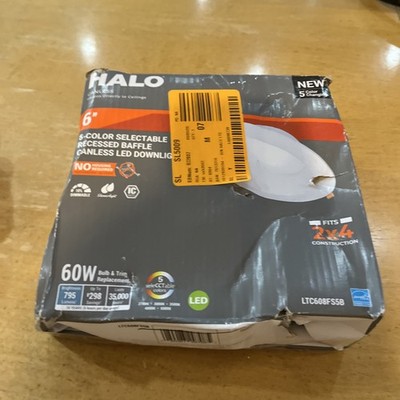 Halo Canless Indoor/Outdoor LED Downlight w/ Selectable Color Temp 6'' LTC608FS5B