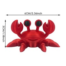 Fun Jointed Poseable Kid-Friendly Display-Worthy Durable Movable Little Crab Toy