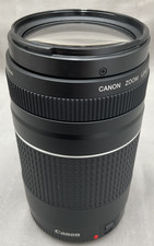 Canon EF 75-300mm f/4-5.6 III Telephoto Zoom Lens Tested Works Near Mint