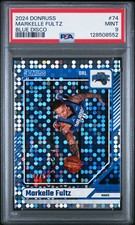 2024 PANINI DONRUSS BLUE DISCO #74 MARKELLE FULTZ 4/75 PSA 9