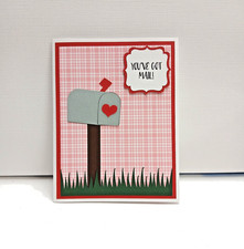 Card Kit Valentine "You've got mail"  Total 4 cards and envelopes