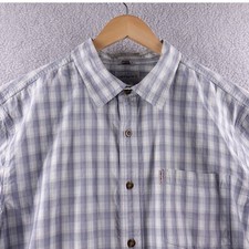 Carhartt Mens 2XL Plaid Relaxed Fit Short Sleeve Button Up Shirt Workwear