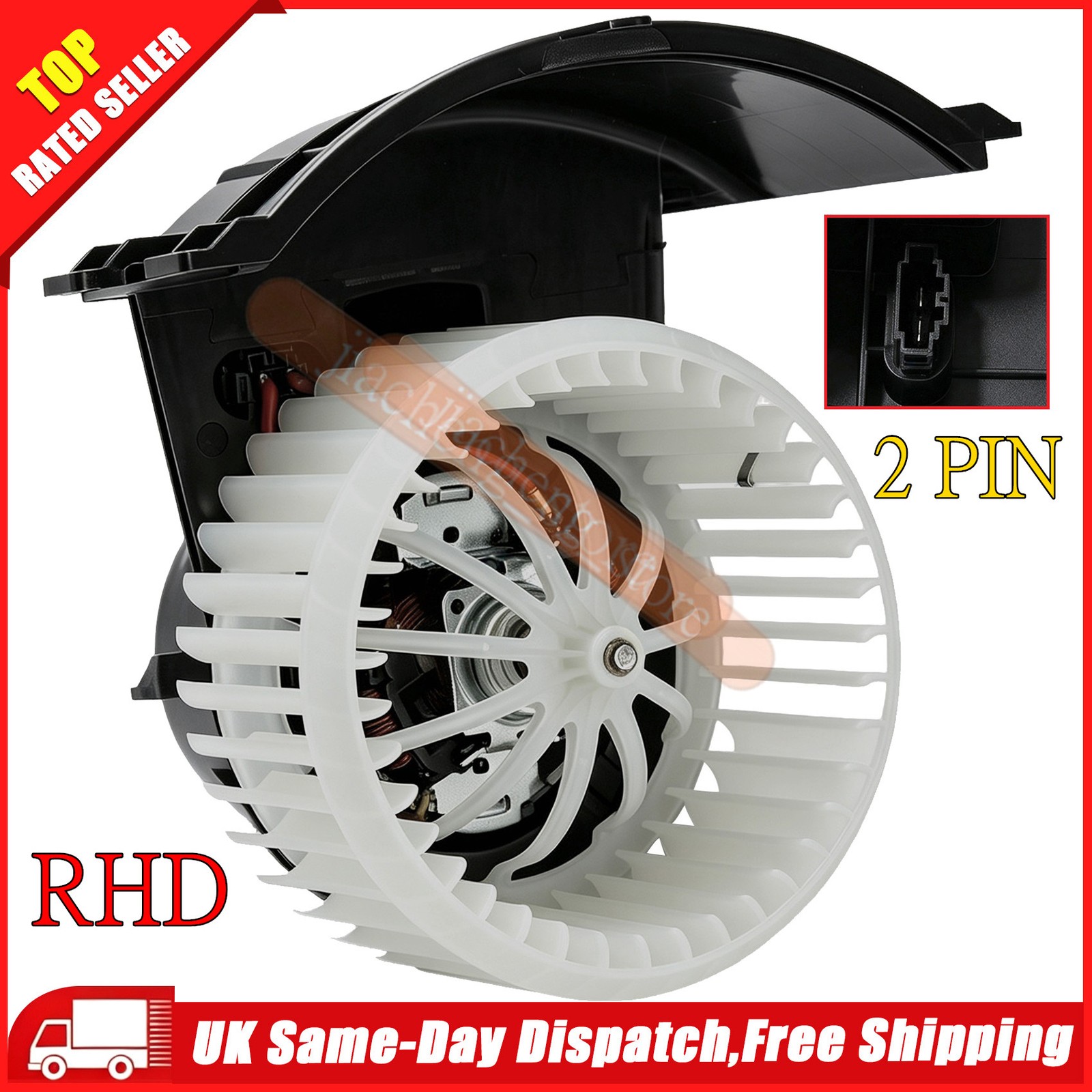 HEATER BLOWER MOTOR FAN RHD FOR AUDI Q7 7L0820021A 7L0820021E WITH AIR CON NEW - Image 2
