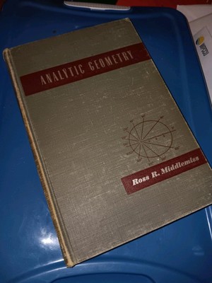 Analytic Geometry by Ross R. Middlemiss (1968, Hardcover) Vintage Math Book