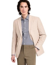 Tommy Hilfiger Mens Modern fit Sport Coat Blazer 36 S Beige Solid