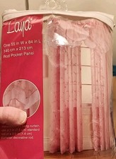 Corona Curtains Princess, Light Pink, Embroidered, Sequin, 2 Full Sets W Valance