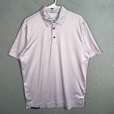 Robert Graham Mens Polo Shirt Size Medium Lavender Purple Short Sleeve