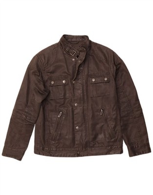 ENGBERS Mens Utility Jacket UK 40 Large Black Cotton CG20