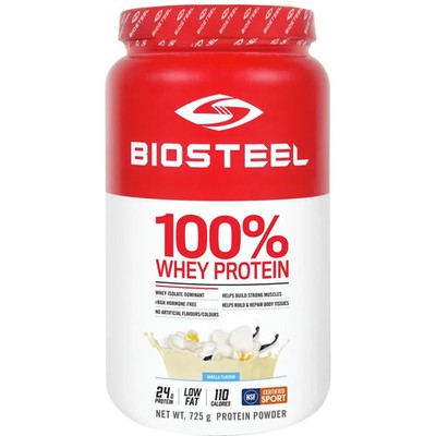 Biosteel 100% Whey Protein Powder Low Fat Isolate Vanilla Flavor 725g NEW