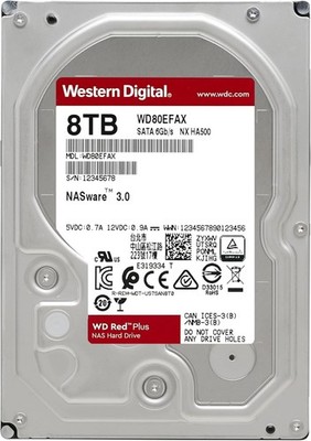 Western Digital WD Red 8 TB NAS-Festplatte WD80EFAX-68KNBN0 3,5  SATA 6 Gb/s HDD