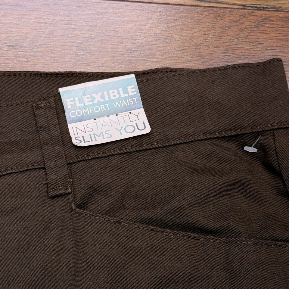 Pantalones Lee Calce Relajado Mujer 20W Medianos Marrón Cómodo Cintura Elásticos Nuevos Foto 4 de 4