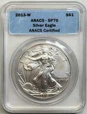 2013-W American Silver Eagle 1oz ANACS SP70