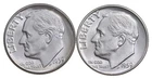 Choice Unc 1959 P+D Roosevelt Dime Gem BU Collection Lot Set *8200