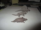 RARE Marx Dinosaur group gray orig. vintage 1950/60s prehistoric playset