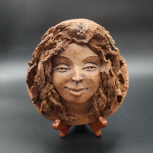 Handmade Ceramics Terracotta Sculpture of a Woman Plant Pocket Wall Home Decor