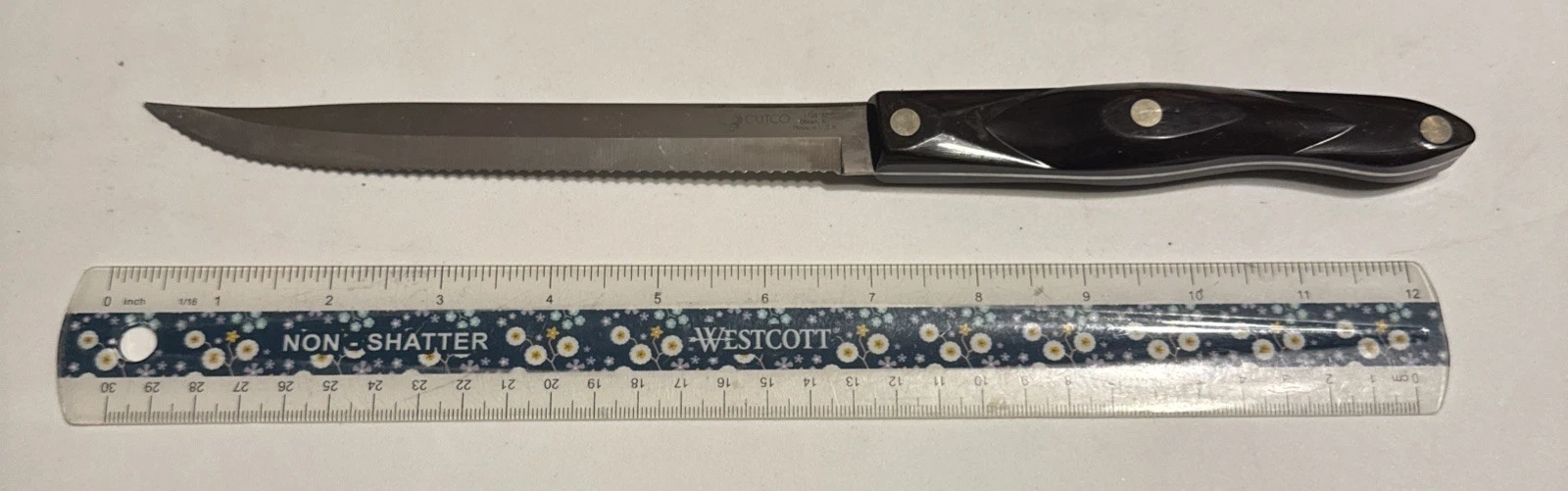 Cutco 1729 KI Petite Carver Knife 6-3/4" Serrated Classic Brown Handle