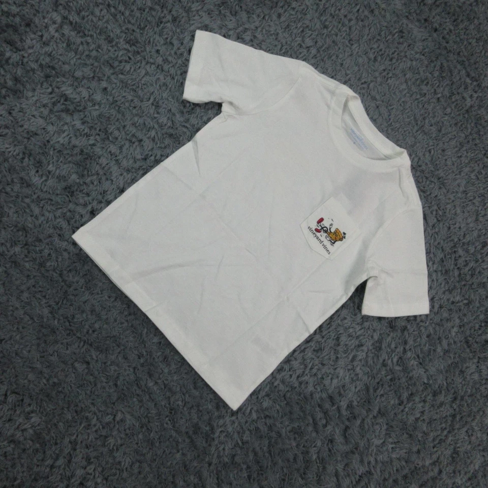 Camisa Vineyard Vines Juvenil 6 Blanca Caliente N' Fresca Pizza Gráfica Bolsillo Camiseta Niños Foto 2 de 4