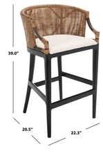 Safavieh BRANDO BARSTOOL, Reduced Price 2172769128 SEA4014D