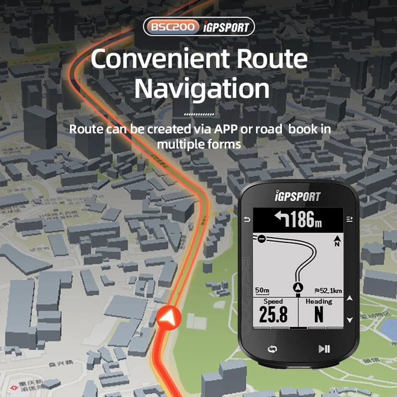 IGPSPORT BSC200 GPS Bike Computer Wireless Speedometer ANT+ Cycling Odometer - Image 3 of 4