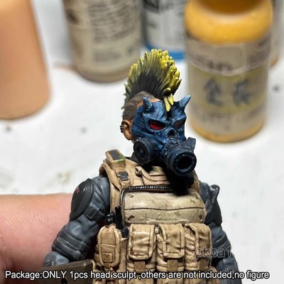 Delicate Painted 1/18 Punk Female Head Sculpt For 3.75'' Figure Joytoy Acid Rain
