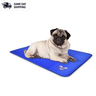 Dog Cooling Mat 23  x 35  - Self Cooling Gel Pad for Ultimate Pet Comfort