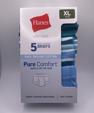 Hanes Ultimate Boys Sz XL 16-18 Organic Cotton Pure Comfort Brief Underwear 5 Pk