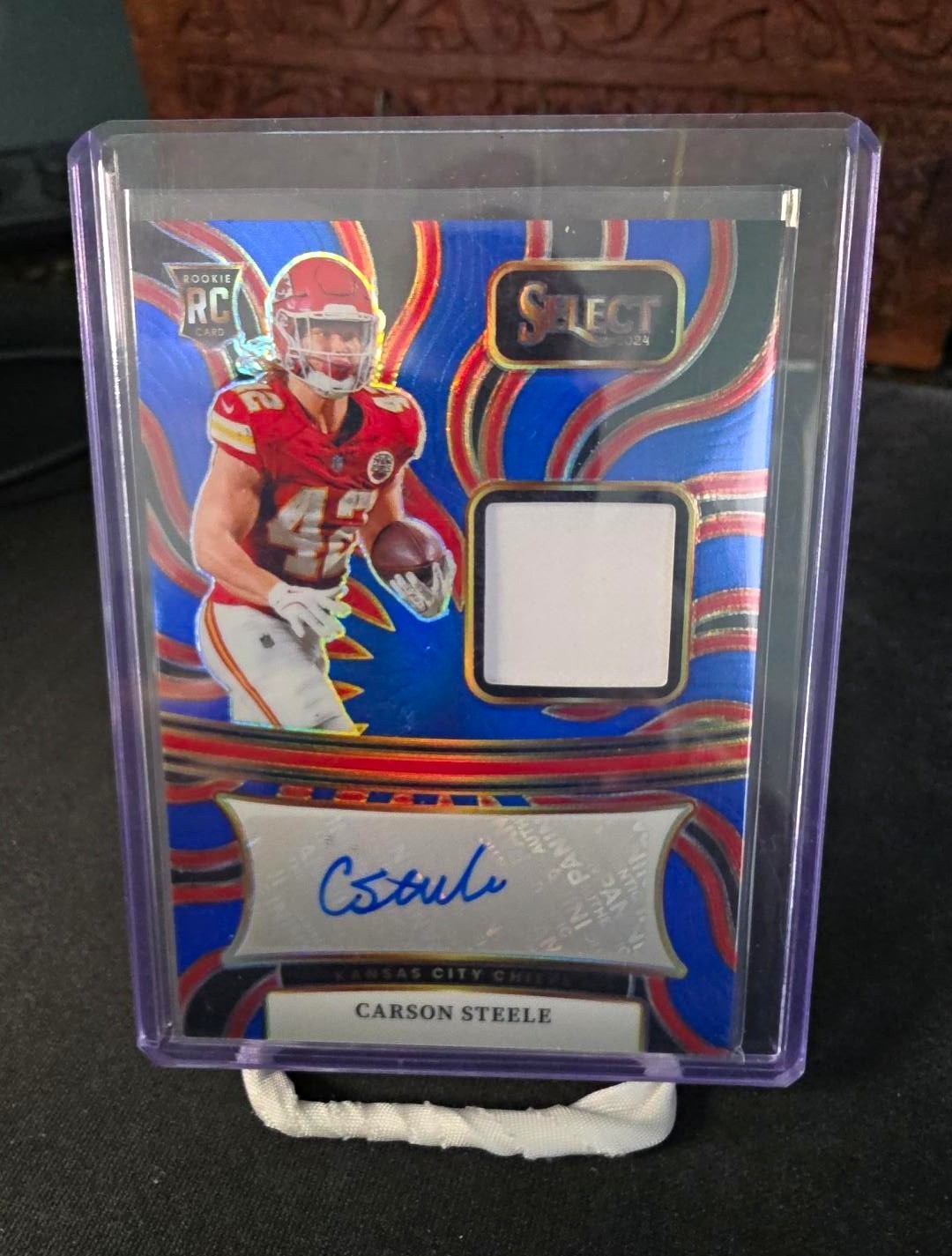 Panini 2024 Select Signature Memorabilia Prizm Carson Steele RC Auto /75 RSM-CSE