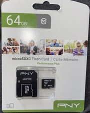 Image of NEW Sealed PNY microSDHC 64GB memory flash storage card