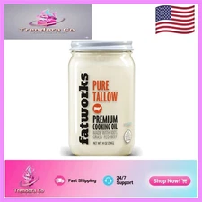 Versatile 14 oz Pasture Raised Beef Tallow – Perfect for Cooking & Skin Care