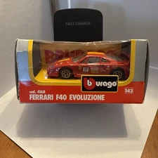 Bburago Ferrari F40 Evoluzione 4168 Box Shows Signs Of Wear Car Excellent