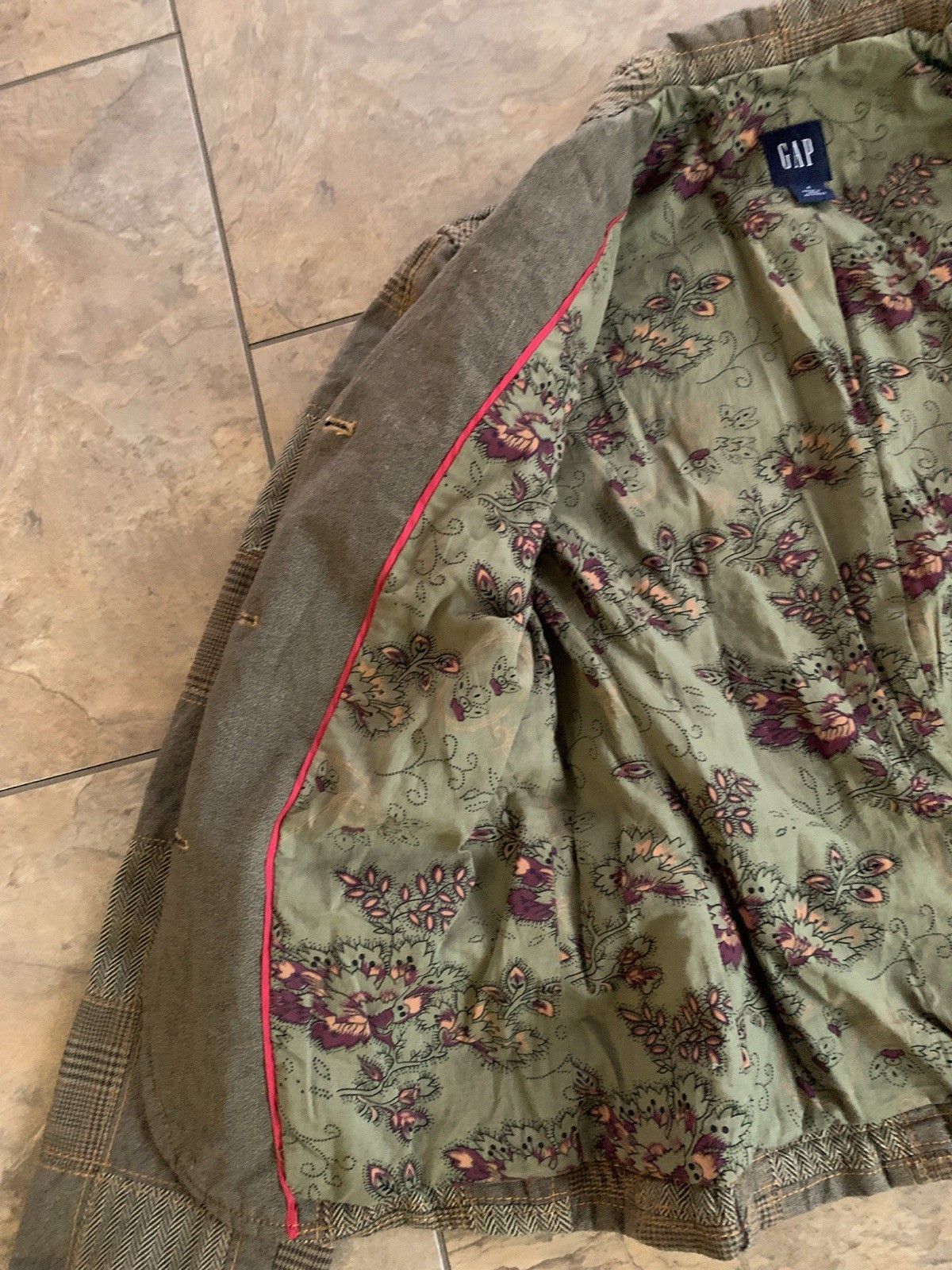 Gap Patchwork Plaid Jacket Womens 4 Herringbone B… - image 9