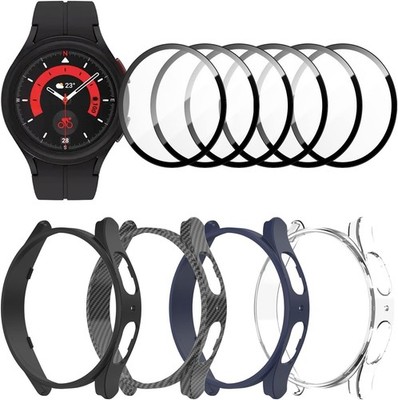 4+6 Pack Screen Protector and Case for Samsung Galaxy Watch 5 Pro 45mm