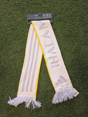 adidas Real Madrid Scarf 25-26 - White/Yellow/Grey | eBay