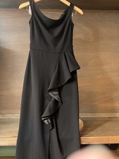 Windsor Formal sleeveless Long black dress size SMALL OPEN LONG SLIT SIDE