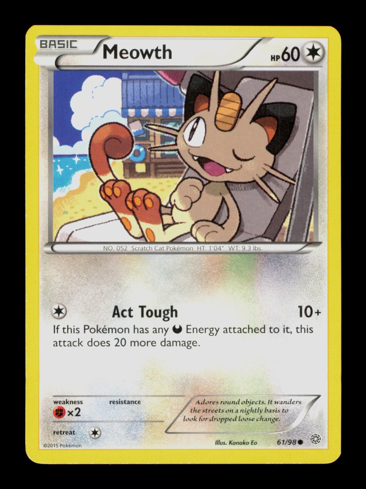 Meowth 61/98 Pokemon Ancient Origins Trading Card TCG