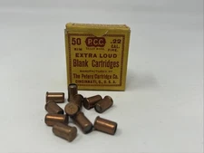 Antique .22 Caliber Blank Cartridges Peters Cartridge Co. Short Rim Fire