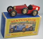 LESNEY MATCHBOX YESTERYEAR - BUGATTI TYPE 35 - RED - Y6