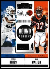 2018 Panini Contenders #RNA-HW Nyheim Hines / Mark Walton Round Numbers
