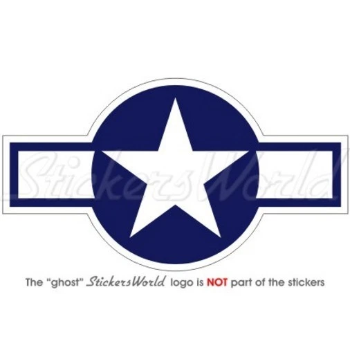 ÉTATS-UNIS Force Aérienne USAAF WW2 '41-'47 Cocarde Sticker Autocollant 120mm