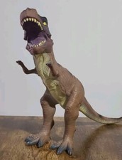 2011 Tyrannosaurus T-Rex Jurassic Dinosaur Soft Rubber Brown 20" Action Figure