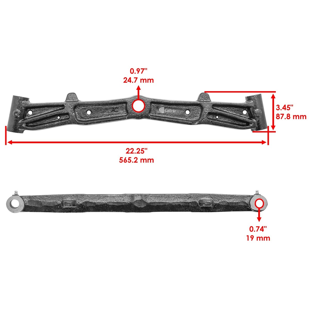 Front Axle for Husqvarna 2146XLS 2246LS 2348LS 2748GLS 2754GLS