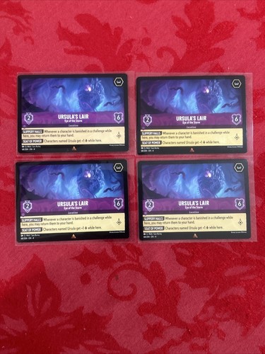 4x Disney Lorcana - Ursula’s Return - Ursula's Lair - 68/204 x4 - Foto 1 di 6
